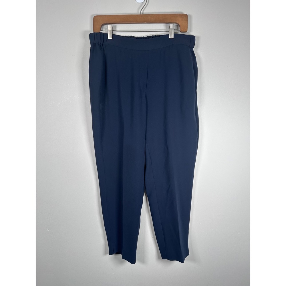 J.Crew Pull On Pants Womens 8 Navy Blue Minimalist Professional